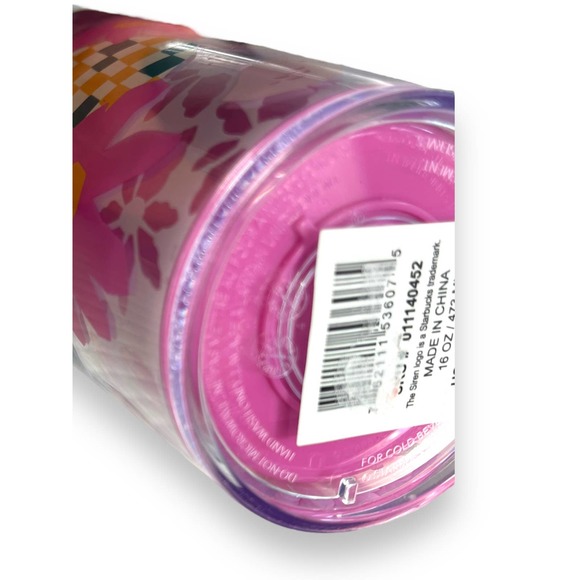 Starbucks 2023 Easter Spring Pink Mod Bunny Floral Tumbler 16oz Grande Cup NWT - Picture 12 of 12